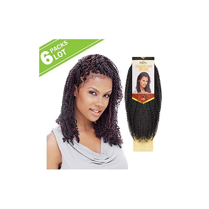 6 PACKS/LOT FreeTress Equal Synthetic Hair Braids Marley Braid (Jamaican