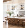 JHLBYL Black and Gold Chandelier: 6-Light Geometric with Reinforced Center