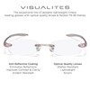 Visualites 5 Pearl 2.25 Lightweight Oval Rimless Reading Glasses for