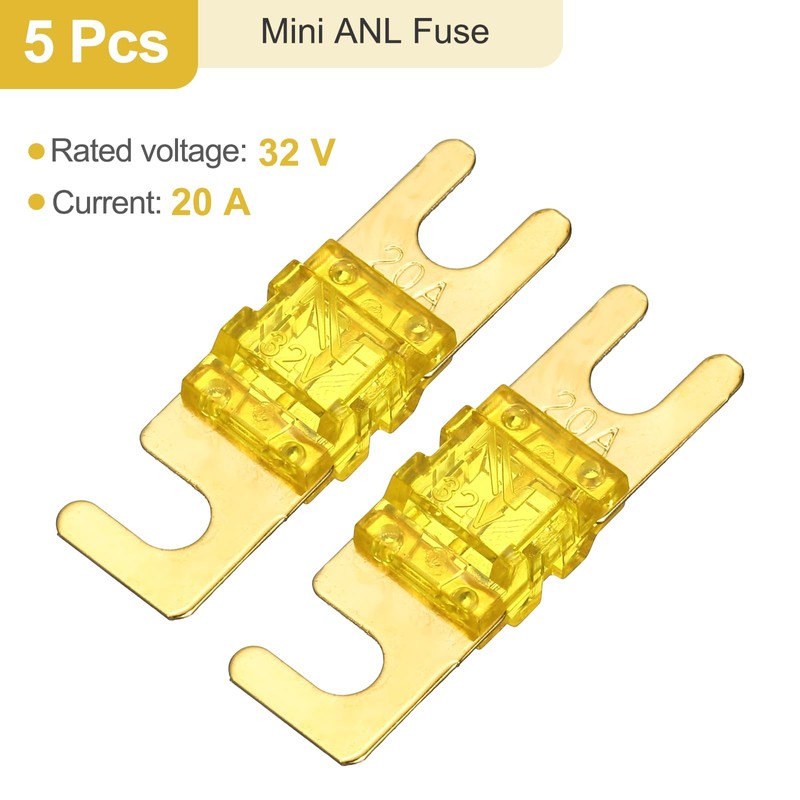sourcing map 5 Pcs 20 A 32 V Mini ANL