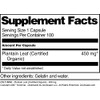 Plantain Leaf (Certified Organic) - 450 mg (100 Capsules, ZIN: