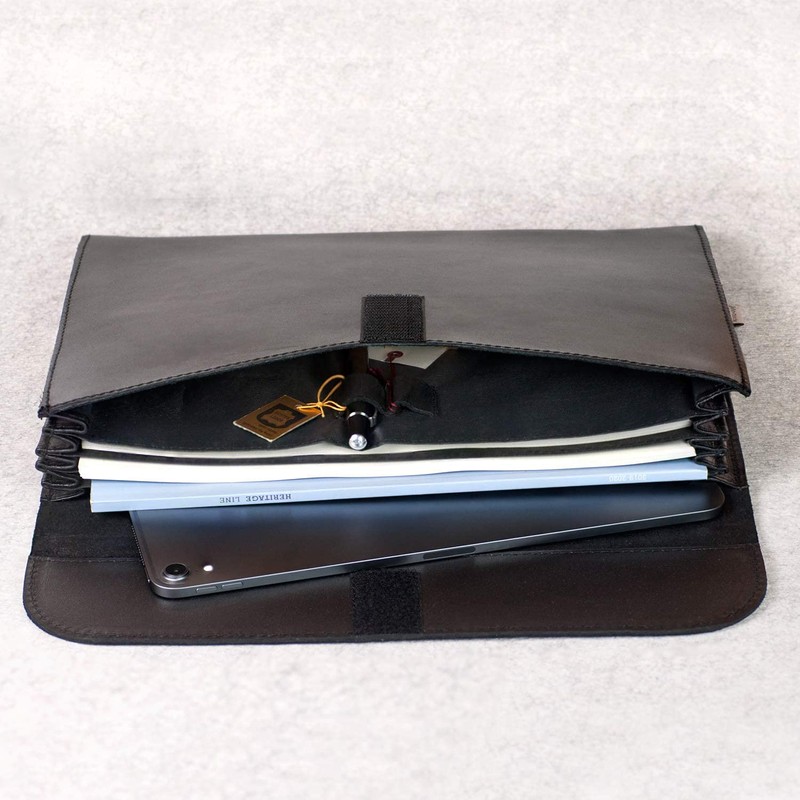 Jahn-Tasche 1042 A4 Aniline Leather Document Folder for Men and
