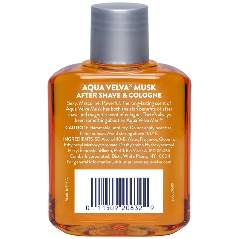Aqua Velva Musk After Shave Cologne 3.50 oz (Pack of