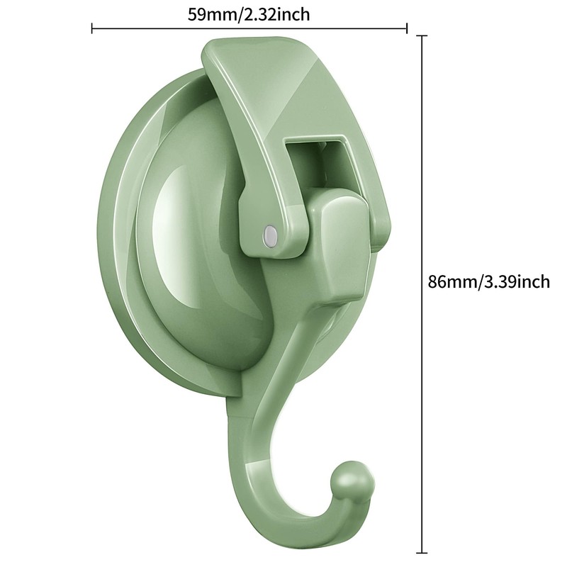 SOCONT Heavy Duty Vacuum Suction Cup Hooks, Pastel Green Plated