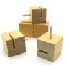 Wood Map Push Pins, Cube Head with Solt an Steel