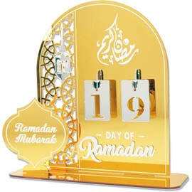 Ramadan Advent Calendar, Ramadan Decorations for Home, Acrylic Desktop Eid Calendar Decorations, Ramadan Gift for Kids, Countdown Calendars Decorations