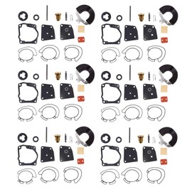 Autoparts 6-Pack Carburetor Kits Replacement for Johnson Evinrude V4 V6 (90 100 105 115 150 175 HP) 18-7247 438996 436852