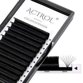ACTROL Easy Fan Lashes Eyelash Extensions 0.03 D 70° Curl 13mm Tray Mink Volume Premade Russian Lashes 3D-20D Withstand 100℃