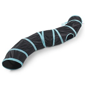 Pet Tunnel Toy, Tunnel Pet Toy, Cat Tunnel Pet Supplies Toy, Cat Tunnel Foldable 3-Tunnel Set, Chew Toy for Puppies, Rabbits, Ferrets, etc. with Ball (Blue)