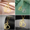 TEAMER Heart Volleyball Player Necklace Delicate Volleyball Pendant Fashion Sports