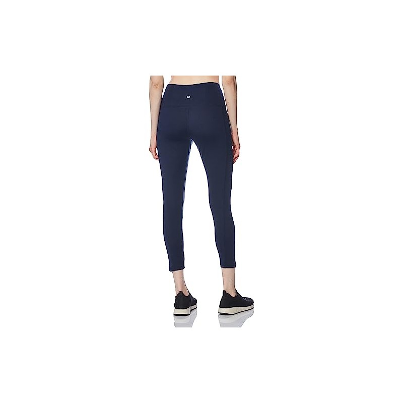 Danskin Women's Double Brushed 7/8 Leggings, Neo Navy, Medium