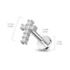 Pierced Owl - 16G Stainless Steel Internally Threaded CZ Crystal