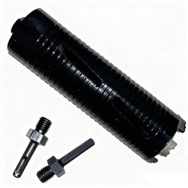 Core Drill Bits 3 1/2 inch Diameter 10in/254mm Drilling Depth Concrete Laser-Welded for Concrete with Rebar Brick Block Masonry Two 5/8-11" Thread Adapters