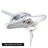 QWORK® Universal Garage Door Lock, Silver Powder Coated T Handle