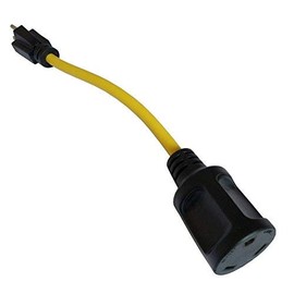 Parkworld 884845 RV 15A to 30A Pig-Tail Power Adapter Cord 5-15P to TT-30R Straight Female Dogbone