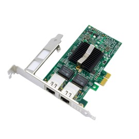 Jeirdus for Intel 82576 Chip E1G42ET 1.25G Gigabit PCI Express 2.0 X1 Ethernet Converged Network Adapter (NIC), Dual RJ45 Copper Ports