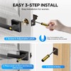 Aceele Interior Privacy Door Handle with Lock, Square Door Lever