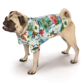 Casual Canine Hawaiian Breeze Camp Shirt for Dogs, 16" Medium