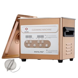 JIEJING 3.2L Jewelry Cleaner Ultrasonic Machine 120W 40kHz Sonic Cleaner Machine for Glasses Small Parts etc, 110V, Rose Gold