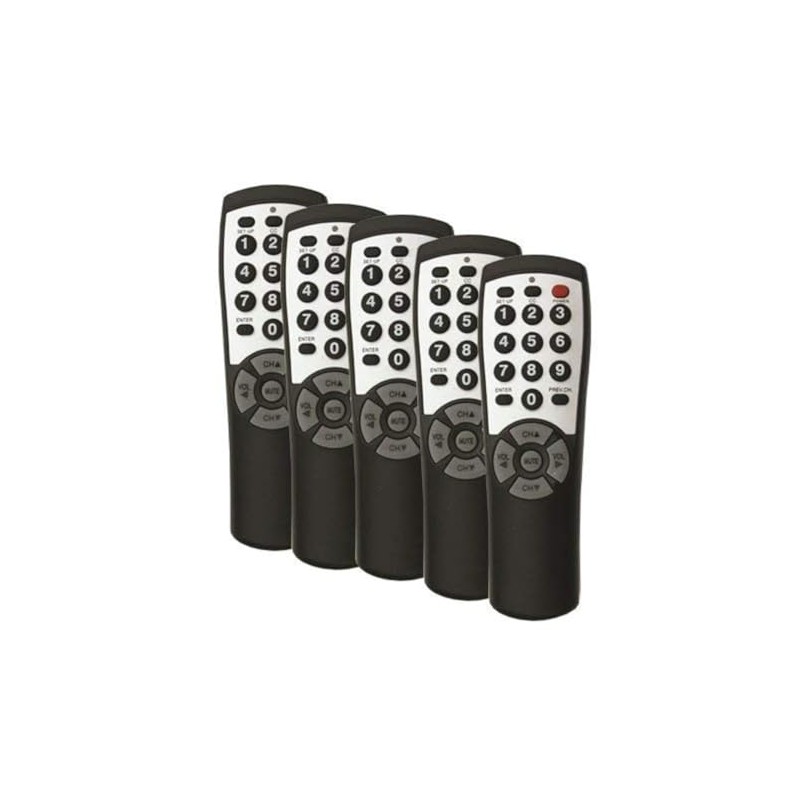 5-Pack Brightstar BR100B Universal TV Remote