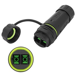 XMSJSIY IP68 Waterproof SC to SC Fiber Optical Adapter Connector SC Duplex Coupler Outdoor Waterproof Explosion-proof Dual Core Module Socket Extend Fiber Optic Cable Quick Adapter (Duplex)