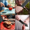 Kitchen Knife, Fixed Blade with Sheath, Multi-purpose Household, Camping, Barbecue,