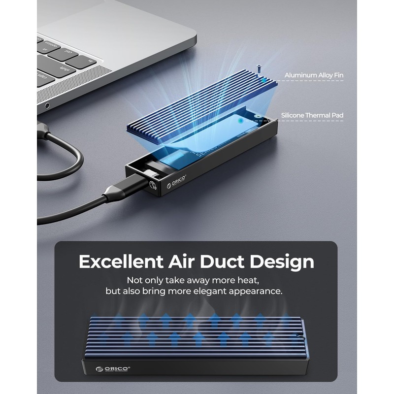 ORICO NVMe SATA SSD Enclosure, USB 3.1 Gen 2 (10