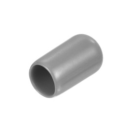 sourcing map 20pcs Rubber End Caps Protective Caps 8.5mm ID Vinyl PVC Round Tube Bolt Cap Cover Screw Thread Protectors, Light Grey