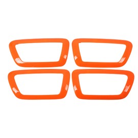 TongSheng 4PCS ABS Inner Car Look Interior Door Handle Panel Cover Trim Compatible with Toyota Tacoma 2016 2017 2018 2019 2020 2021 2022 2023 Interior Door Handle Frame (Orange)