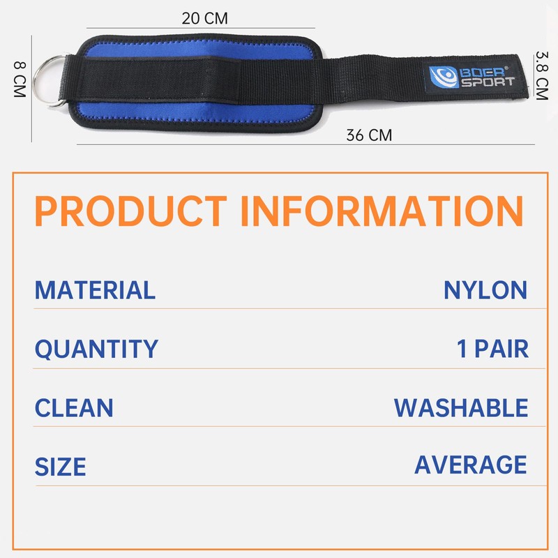 MYPAWEE Ankle Straps for Cable Machines for Kickbacks, Glute Workouts,