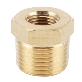 Fydun Pipe Bushing NPT Brass Pipe Fitting Reducing Adapter NPT Female Fitting 3/8" Male to 1/8" Female for Water Fuel Gas Oil