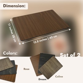 Set of 2 Wooden Sofa Tray, Armrest Tray Table for Couch, Foldable, Flexible Sofa Tray with 15.8" x 11", Snacks, Remote Control or Phone Holder | Rose