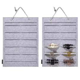 Pack of 2 Hanging Hair Clips Organiser, Hair Clip Stand Felt Hair Clip Holder, Display Holder for Hair Accessories, Double-Sided Hair Clip Organiser, Hair Clip Organiser, for Wall Door Cabinet