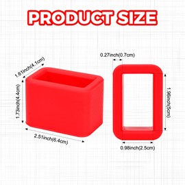 JSCARLIFE Seat Belt Buckle Holder 2 Pack, Universal Silicone Rear Seat Belt Positioner for Car SUV Truck - Keeps Receptacle Upright for Easy Access, Soft Durable Car Interior Accessories (Red)