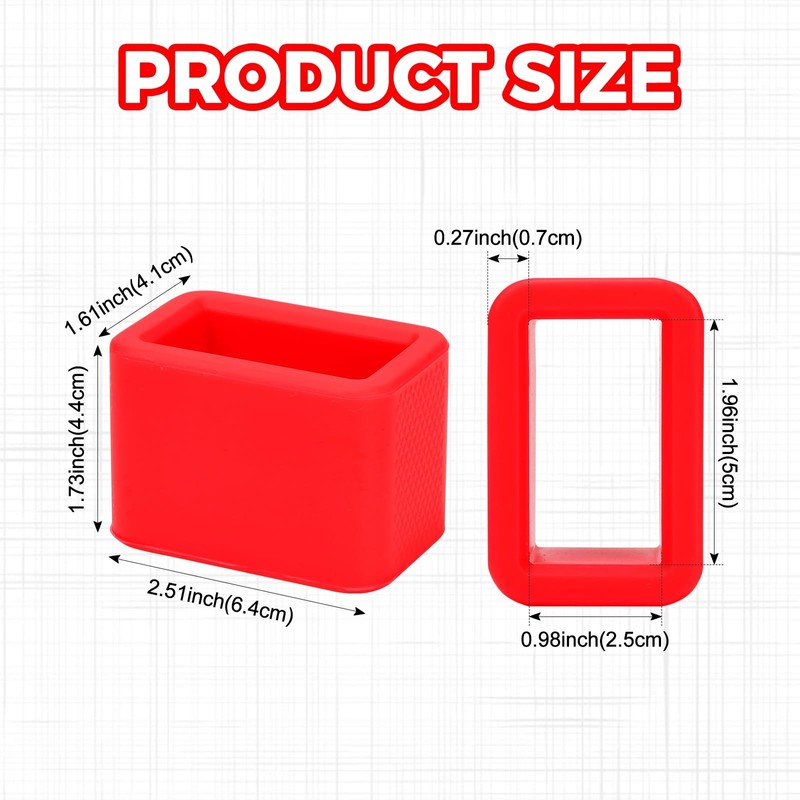 JSCARLIFE Seat Belt Buckle Holder 2 Pack, Universal Silicone Rear