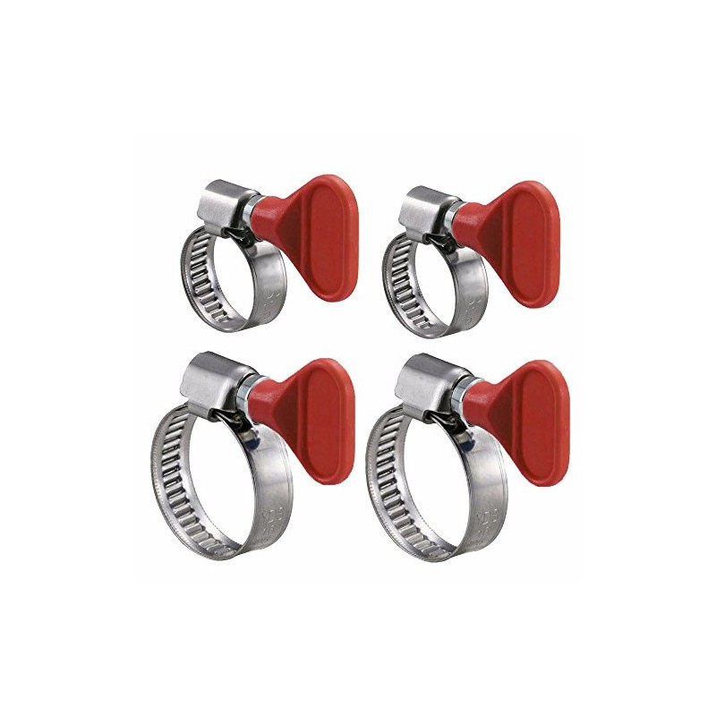 Wideskall® 4 Pieces Key Type Twist Adjustable Stainless Steel Hose