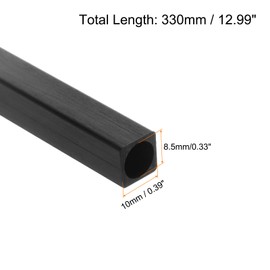 MECCANIXITY Carbon Fiber Square Tube 10x8.5x330mm Pultruded Carbon Fiber Tubing for RC Airplane 2 Pcs