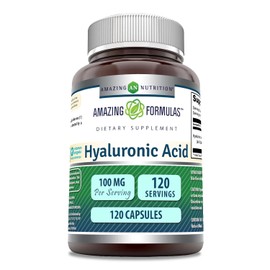 Cpsulas de cido hialurnico 0,0035 oz (120 cpsulas), refuerza el tejido conectivp y las articulaciones, para tener una piel sana y joven, paquete de...
