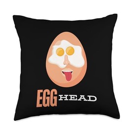 Egg Head Smarty Pant T shirt Funny Quiz team Throw Pillow