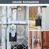 ZHEGE Heavy Duty Long Shackle Combination Padlock Outdoor, 4 Digit