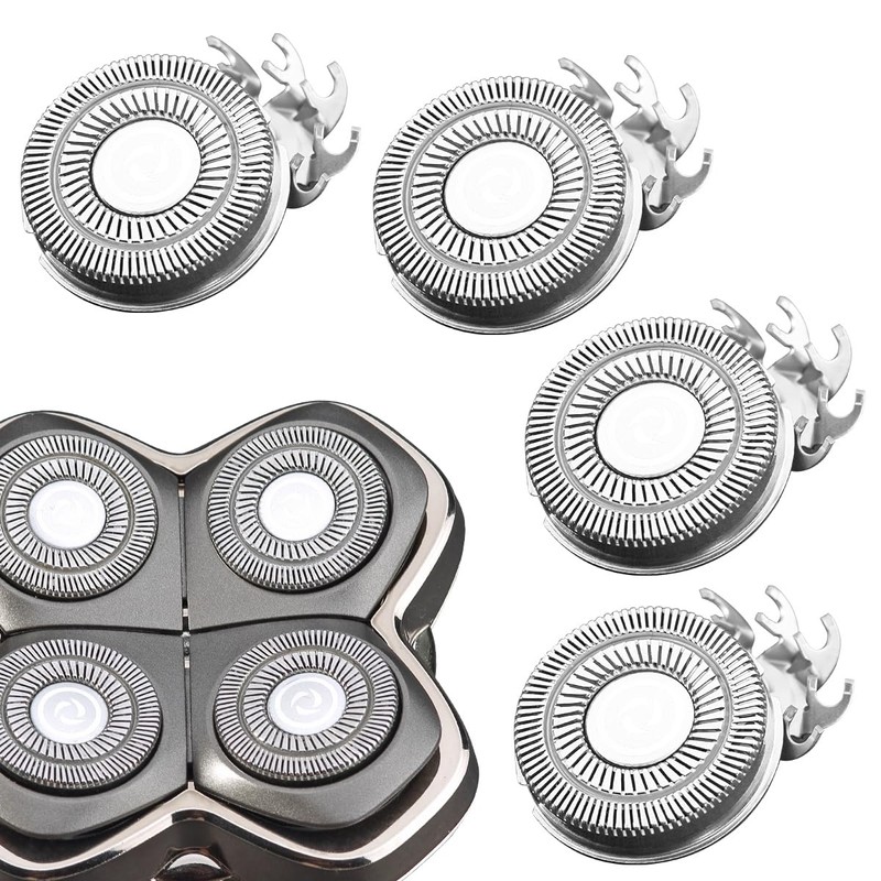 VRMETA 4 PCS Shaver Head Replacement Blades for Skull Pitbull
