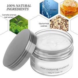 Temporary White Hair Color Wax, AISONBOO Instant Hairstyle Cream 4.23 oz Hair Pomades Hairstyle Wax for Men and Women, Washable Temporary,Party Cosplay (White)