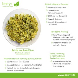 Hopfen Blüten | wertvolle Bitterstoffe | Hopfentee ideal zum Abend und Nacht | 100% natürlicher Kräuter Tee | 60g