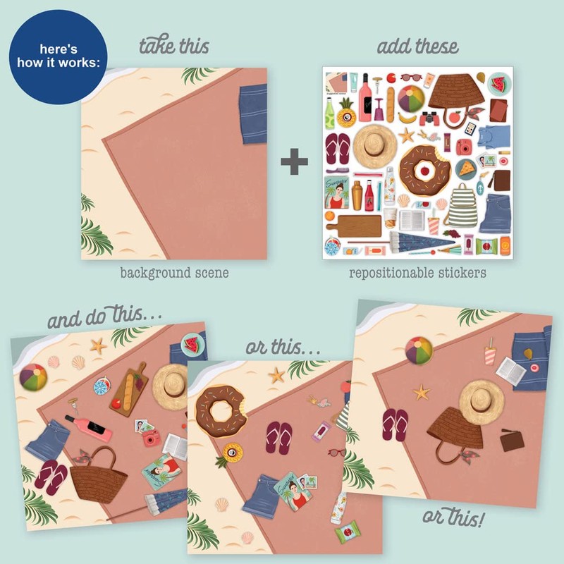 Sticker & Chill Sticker Book for Adults – 600+ Repositionable