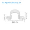 sourcing map 100Pcs PVC Pipe Straps, 20mm(4/5") Plastic Conduit Strap