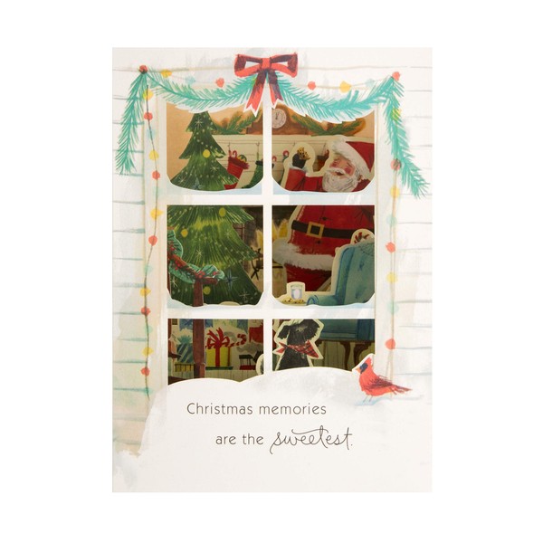 Pop-Up 3D Christmas Card From Hallmark - Paper Wonder Santa's Here Design