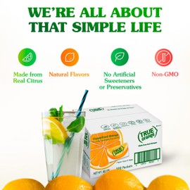 TRUE ORANGE Water Enhancer, Bulk Pack, Zero Calorie Flavoring, For Bottled Water, Iced Tea & Recipes, Flavor Packets Made with Real Oranges, Count 500 (Pack of 1) - Packaging May Vary