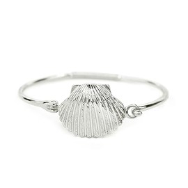Fashion Jewelry ~ Sealife Theme Metal Shell Wire Bangle Bracelet for Women Casual