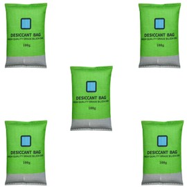 [5 Packs]100g Reusable Desiccant Packs for Storage， Moisture absorbers Bag, Desiccant Dehumidifier Bag,Dehumidifier for Home Closets，and Cars