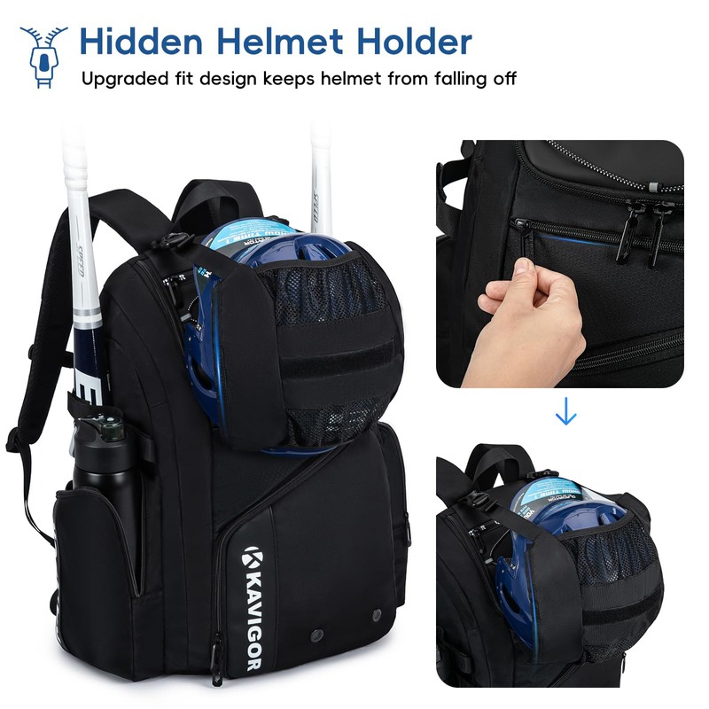 KAVIGOR Baseball Bag for Youth and Adult, Softball Bag 50L
